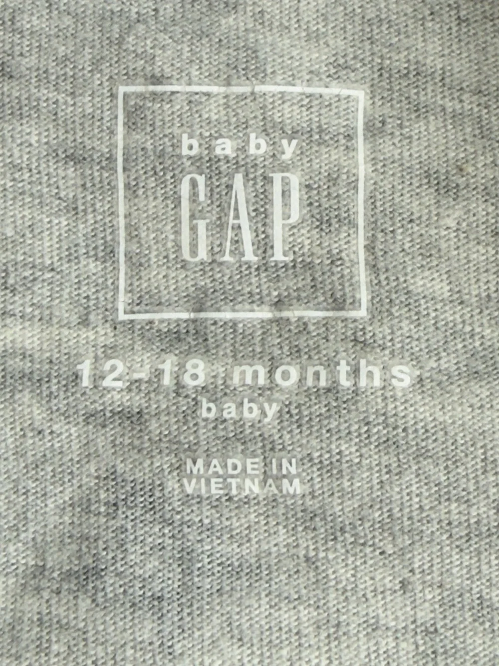 Baby Gap Gray & Blue Star Print Long Sleeve Cotton Bodysuit. 12-18 Months.